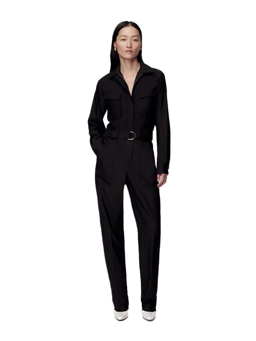 Another Tomorrow  Black Wool Jumpsuit, NWOT, IT 40, US 4